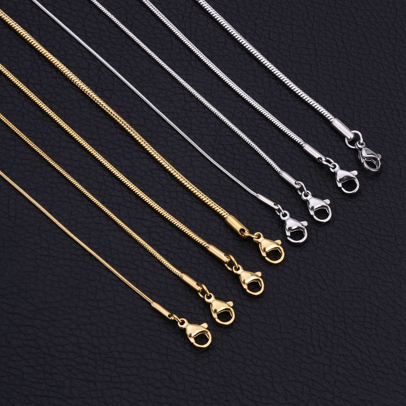 Lobster Clasp Silver - 925 Sterling Silver Snake Chain Necklace