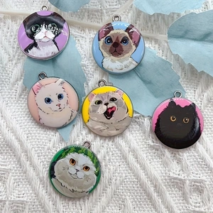 10pcs cartoon animal cat ename - Jewelry Making For Birthday Party 评论和价格