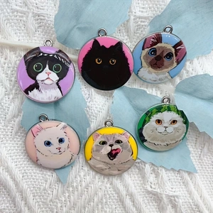 10pcs cartoon animal cat ename - Jewelry Making For Birthday Party 评论和价格