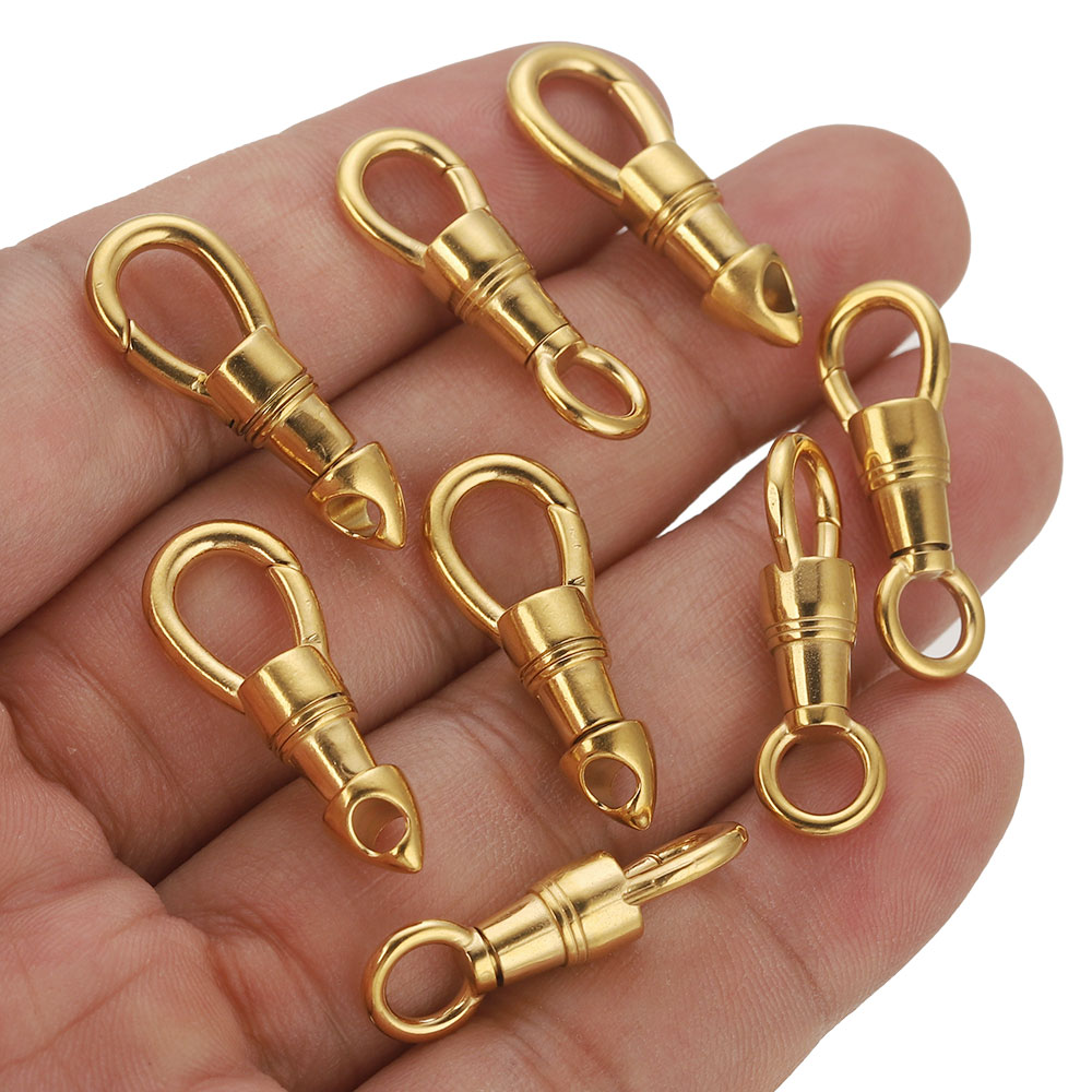 2pcs/lot Stainless Steel Bag K - Lobster Clasp Silver 评论和价格