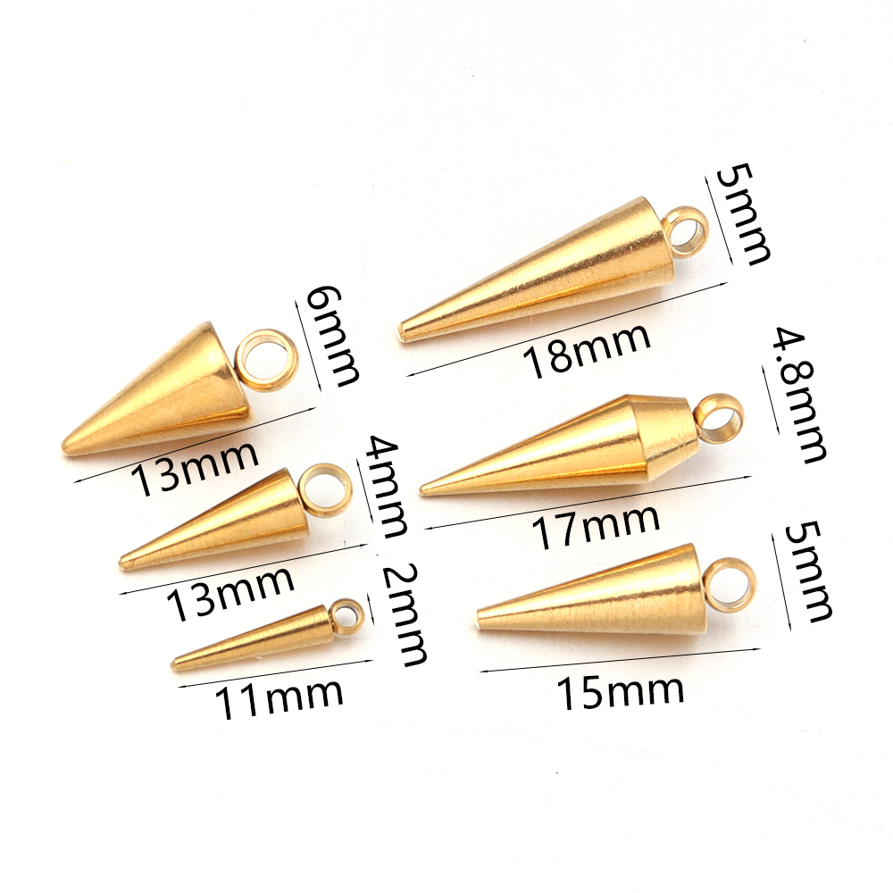 10PCS Stainless Steel Cone Cha - Jewelry Making For Adults 评论和价格