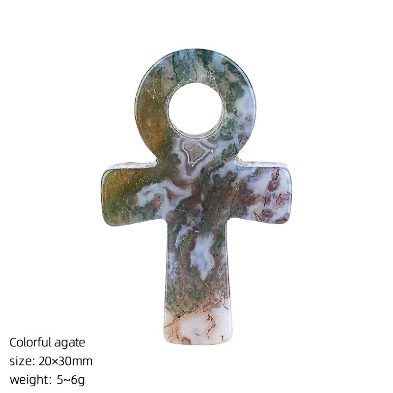 Colorful Agate Ankh Cross Pend - Jewelry Making Michaels 评论和价格