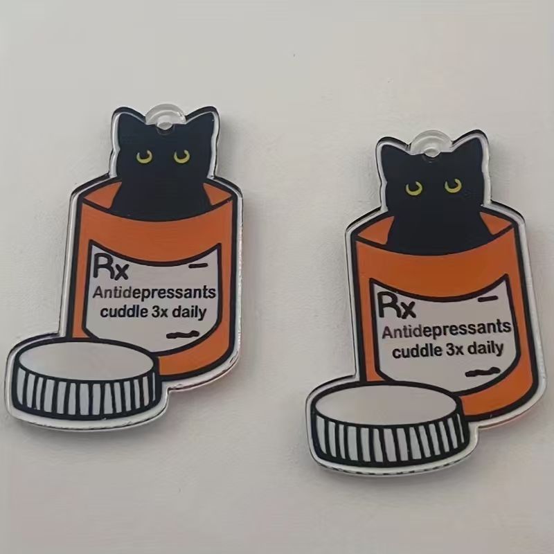 10pcs acrylic medicine cat pen - Jewelry Making For Birthday Party 评论和价格