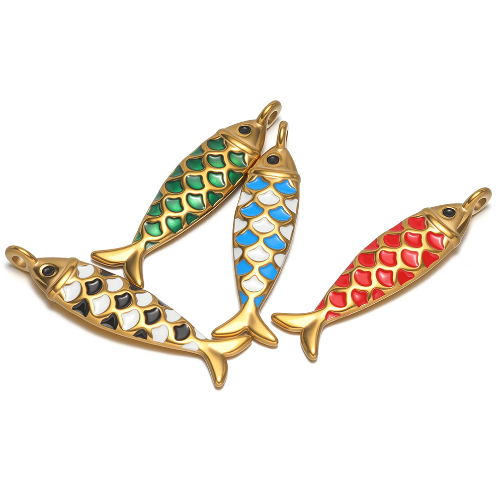 4pcs Stainless Steel Enamel So - Jewelry Making For Kids 评论和价格