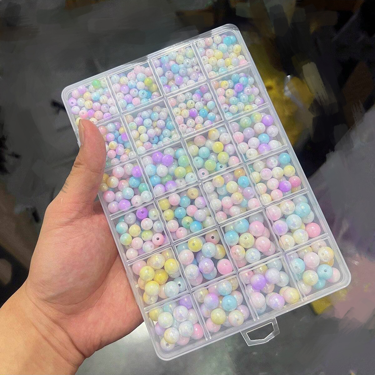 800pcs/24 grid set box 6mm/8mm - Jewelry Making For Birthday Party 评论和价格
