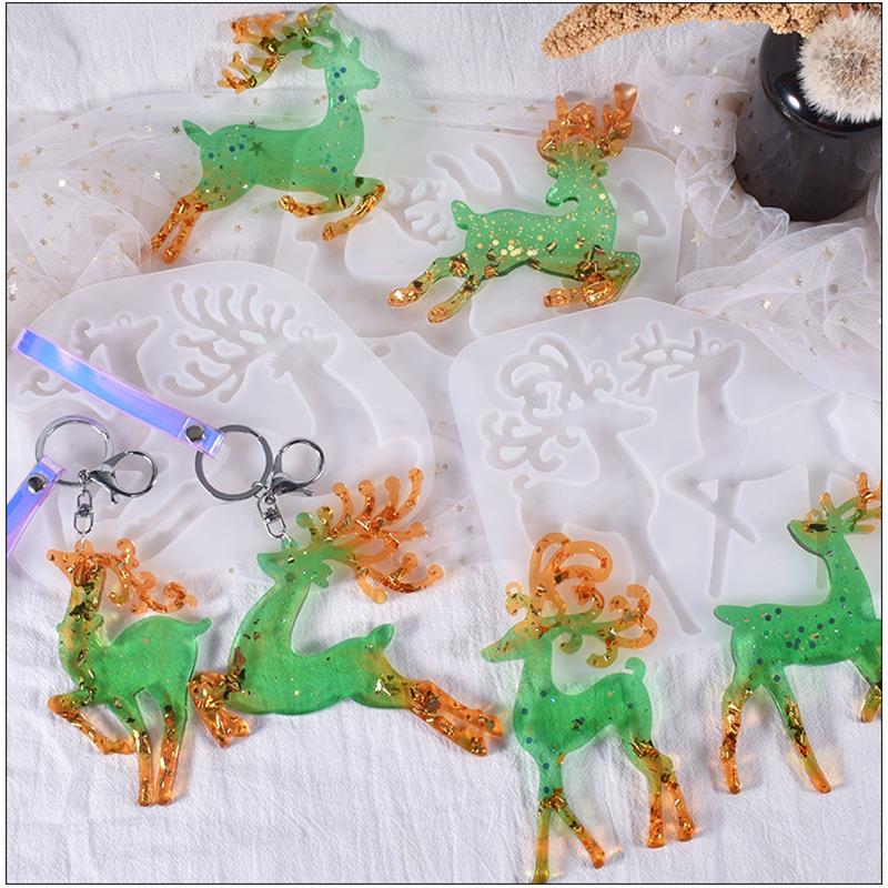 Christmas Elk Epoxy Resin Mold - Jewelry Making Techniques 评论和价格