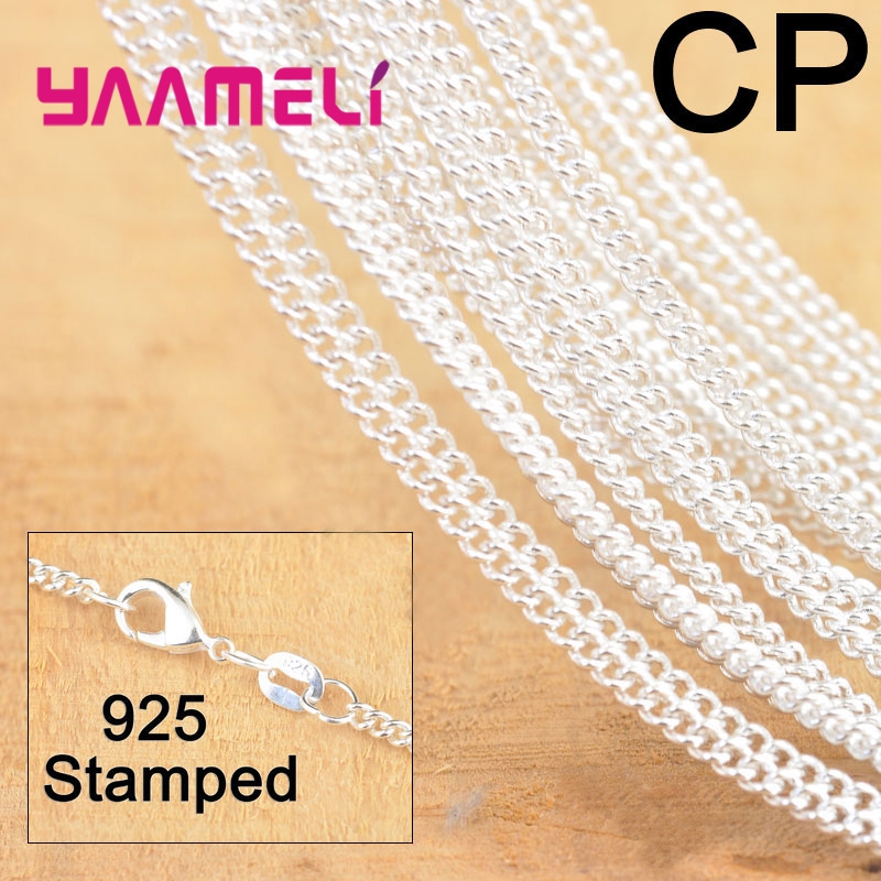 10PCS Hot Sale 18 Inch 925 Ste - Lobster Clasp Silver 评论和价格