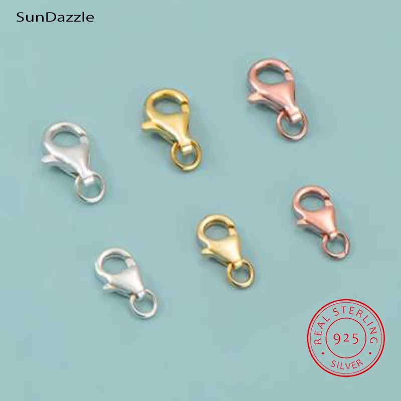 2pcs Genuine Real Pure Solid 9 - Lobster Clasp Silver 评论和价格