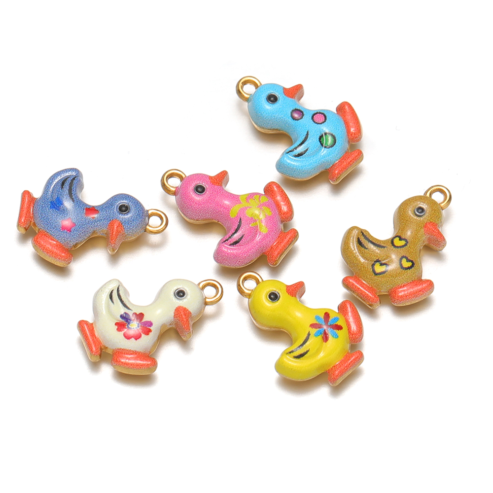 4pcs Stainless Steel Enamel Cu - Jewelry Making For Kids 评论和价格