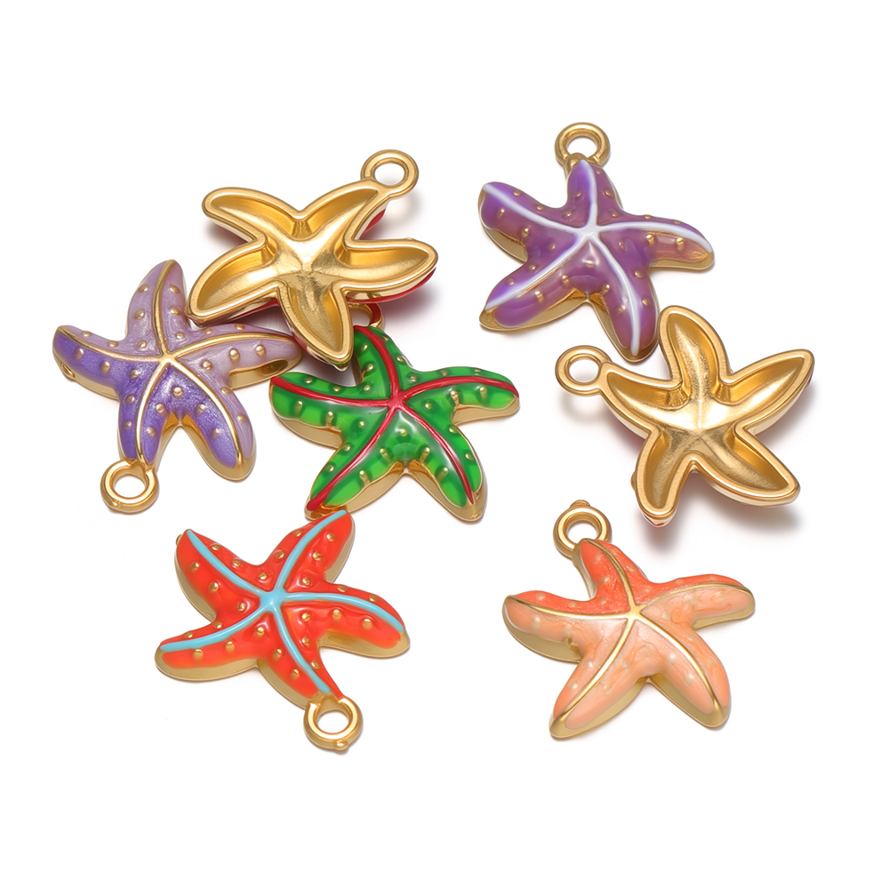 5pcs Stainless Steel Enamel Pi - Jewelry Making For Kids 评论和价格