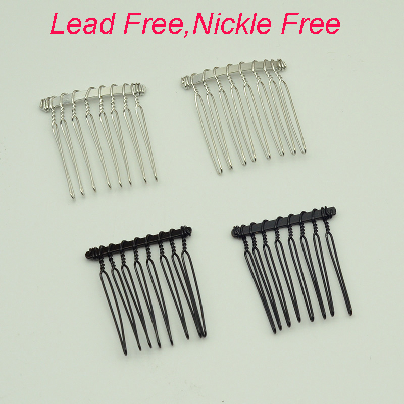 20PCS 8teeth Black Silver Plai - Jewelry Making For Kids 评论和价格
