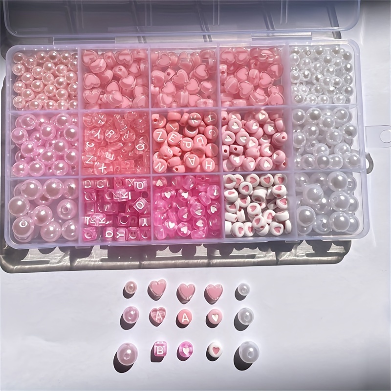 10-Piece Pink Alphabet Box, Ac - Jewelry Making Box 评论和价格