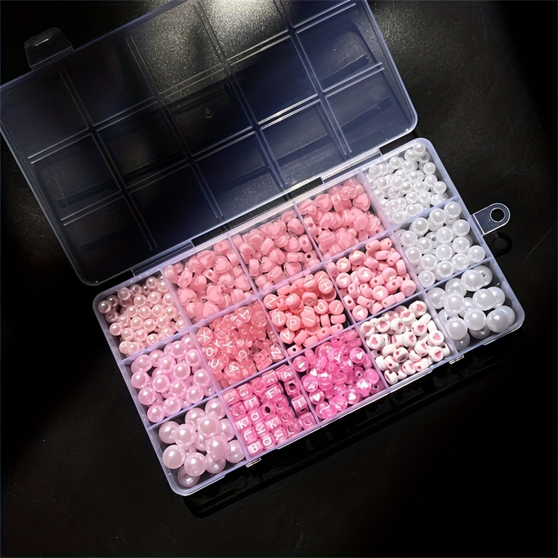10-Piece Pink Alphabet Box, Ac - Jewelry Making Box 评论和价格