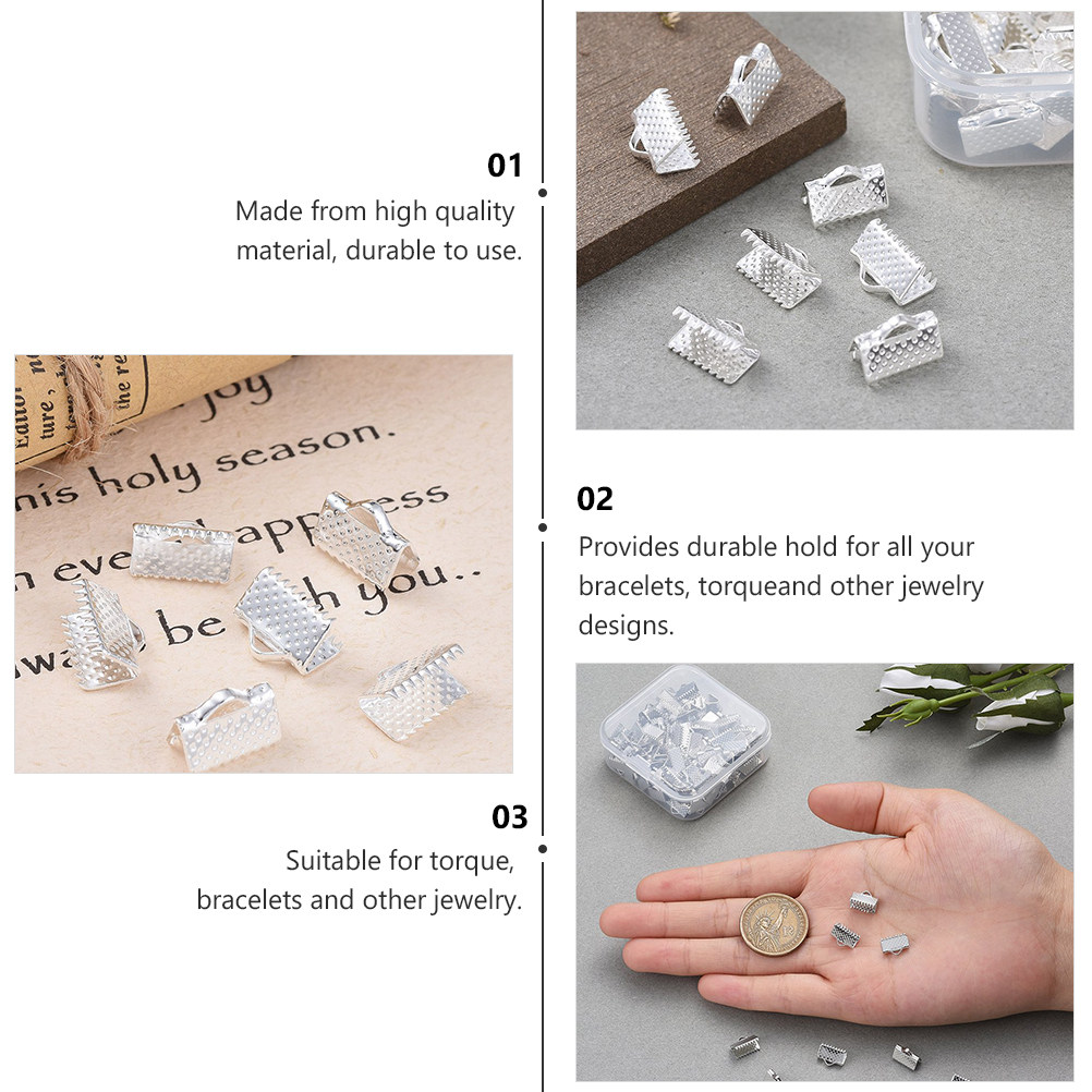 100Pcs Buckle Set Iron Ribbon  - Jewelry Making Box 评论和价格