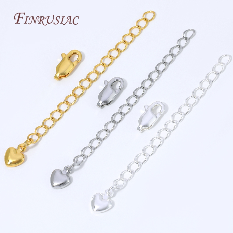 18K Gold Silver Plated Extensi - Lobster Clasp Silver 评论和价格