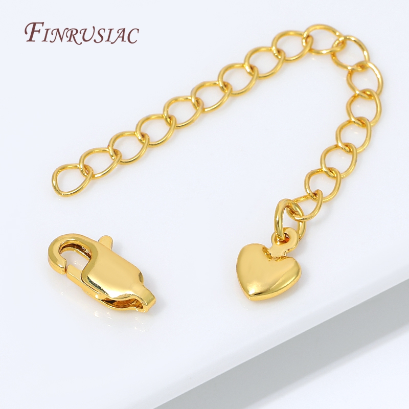 18K Gold Silver Plated Extensi - Lobster Clasp Silver 评论和价格