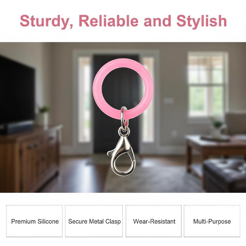 Silicone Umbrella Handle Rings - Lobster Clasp Silver 评论和价格