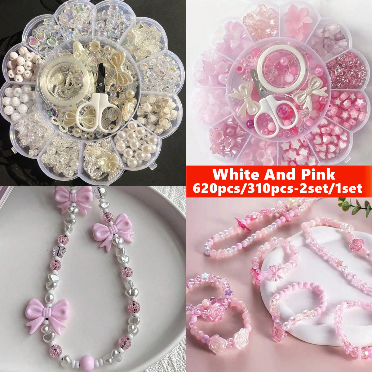 2Set/1Set 13 Grids Acrylic Flo - Jewelry Making For Birthday Party 评论和价格