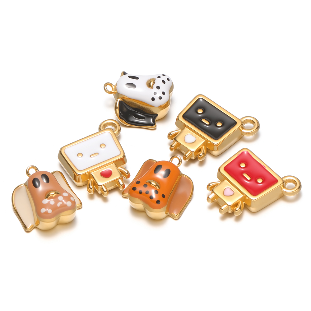4pcs Stainless Steel Enamel Ca - Jewelry Making For Kids 评论和价格
