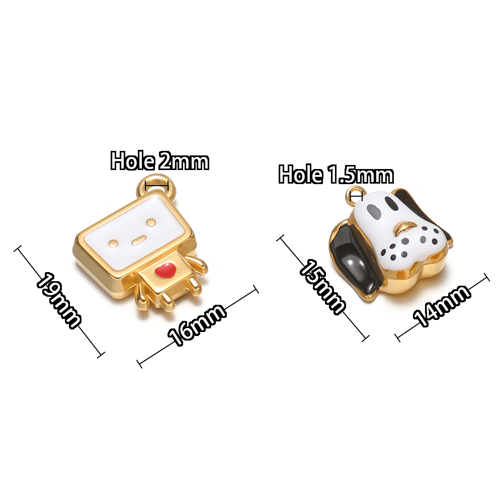 4pcs Stainless Steel Enamel Ca - Jewelry Making For Kids 评论和价格