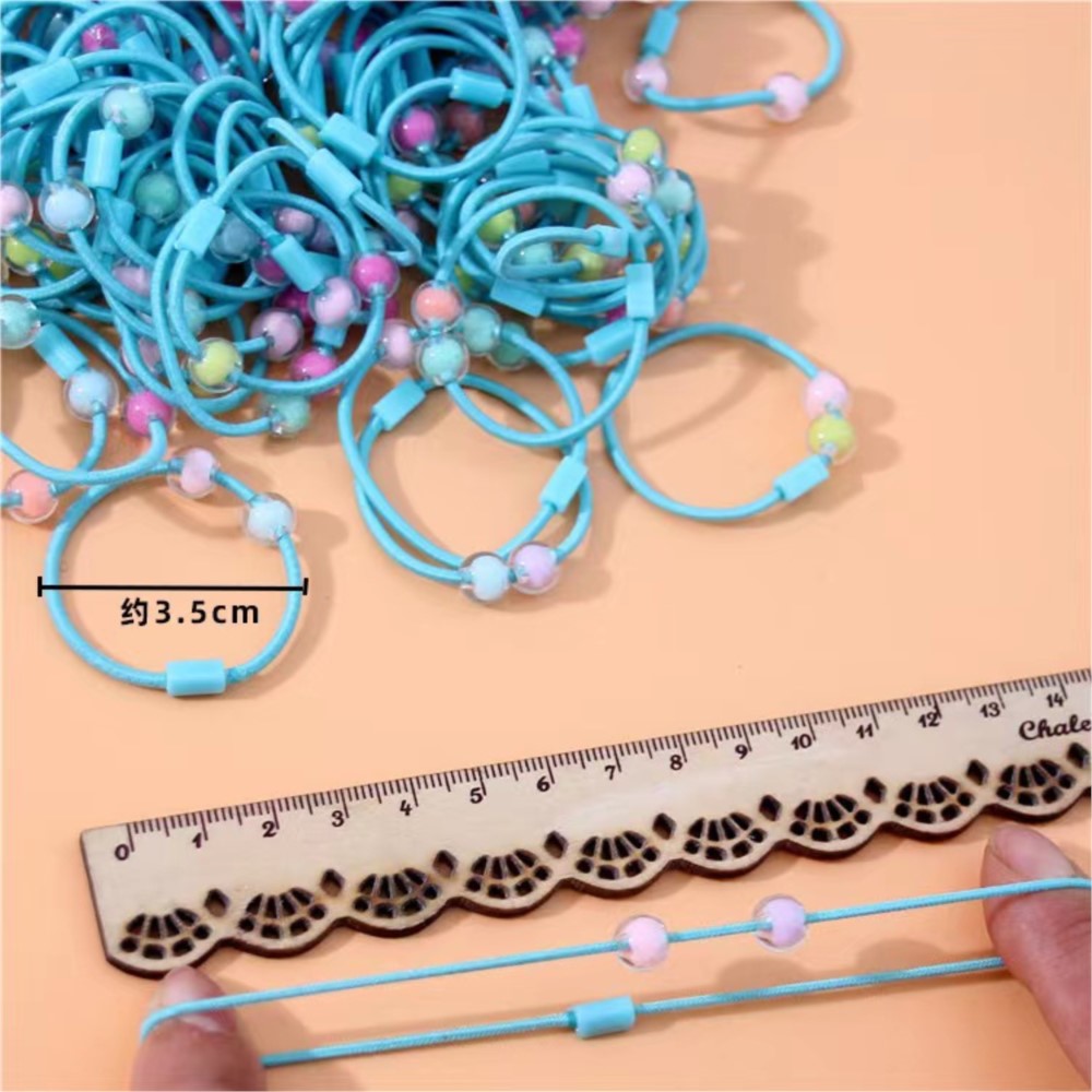 50pcs Cute Elastic Hair Ties P - Jewelry Making For Kids 评论和价格