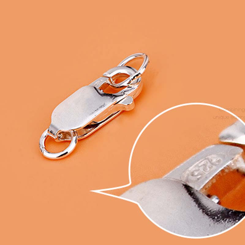 Genuine Real Pure Solid 925 St - Lobster Clasp Silver 评论和价格