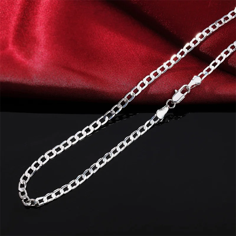 Men's 925 Sterling Silver Neck - Lobster Clasp Silver 评论和价格