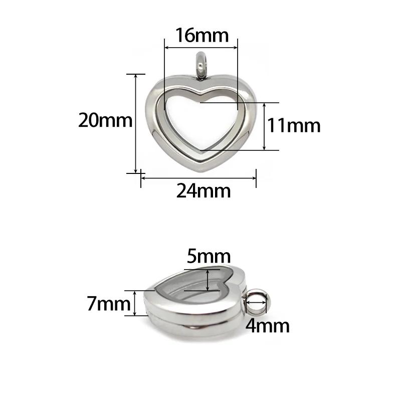 24mm 30mm heart Floating Locke - Jewelry Making For Birthday Party 评论和价格