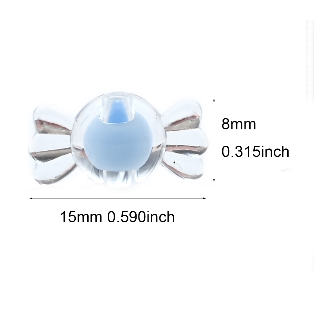 15x8mm Clear Candy shaped Acry - Jewelry Making For Kids 评论和价格