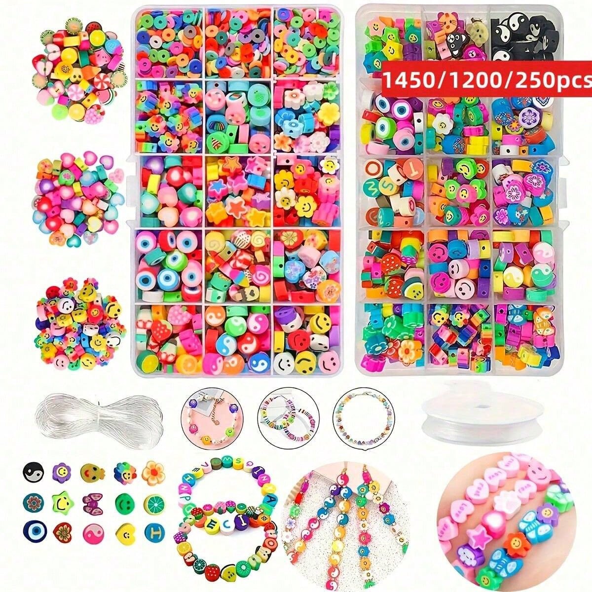 1450/1200/250pcs Polymer Clay  - Jewelry Making For Adults 评论和价格
