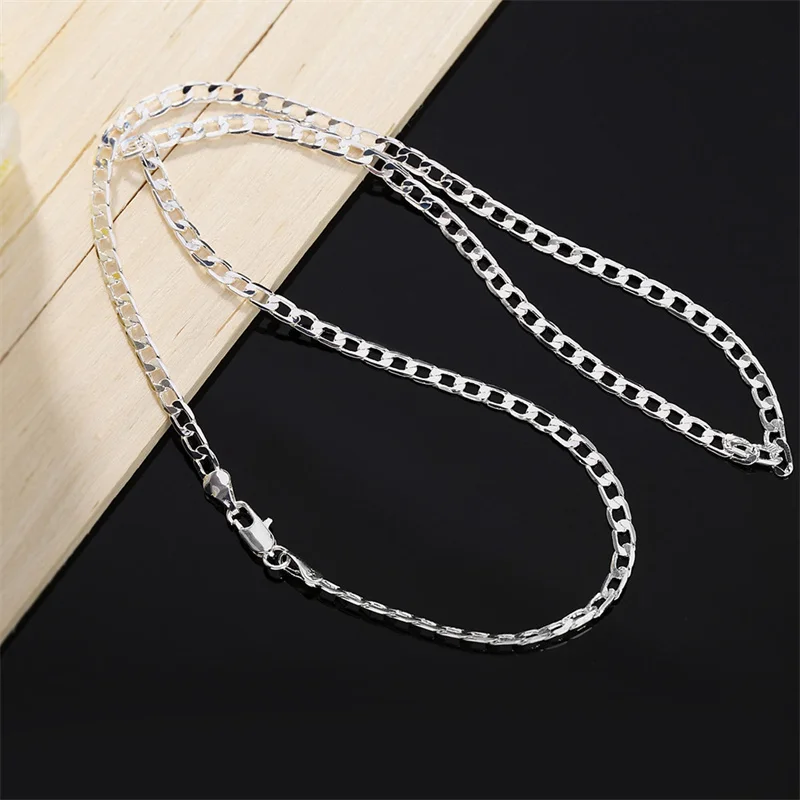 Men's 925 Sterling Silver Neck - Lobster Clasp Silver 评论和价格