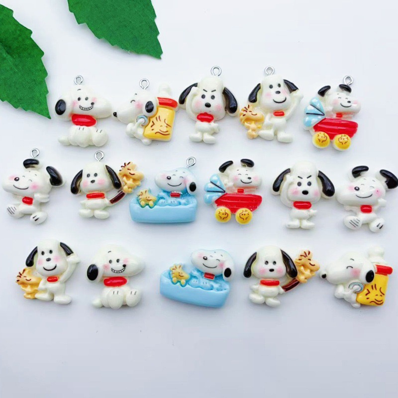 12pcs resin cartoon dog pendan - Jewelry Making For Birthday Party 评论和价格