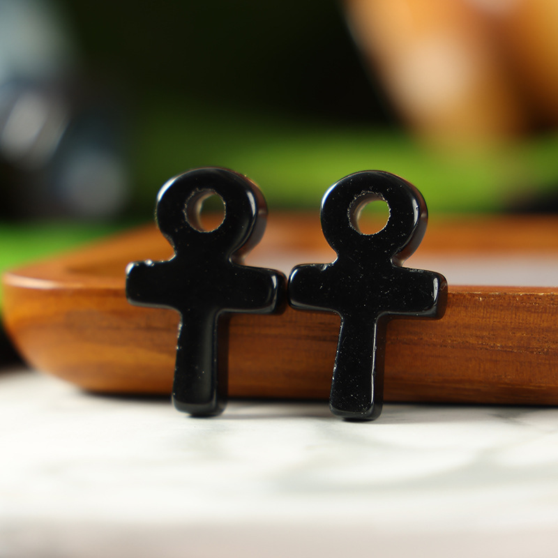 Obsidian Ankh Cross Pendant Li - Jewelry Making Michaels 评论和价格