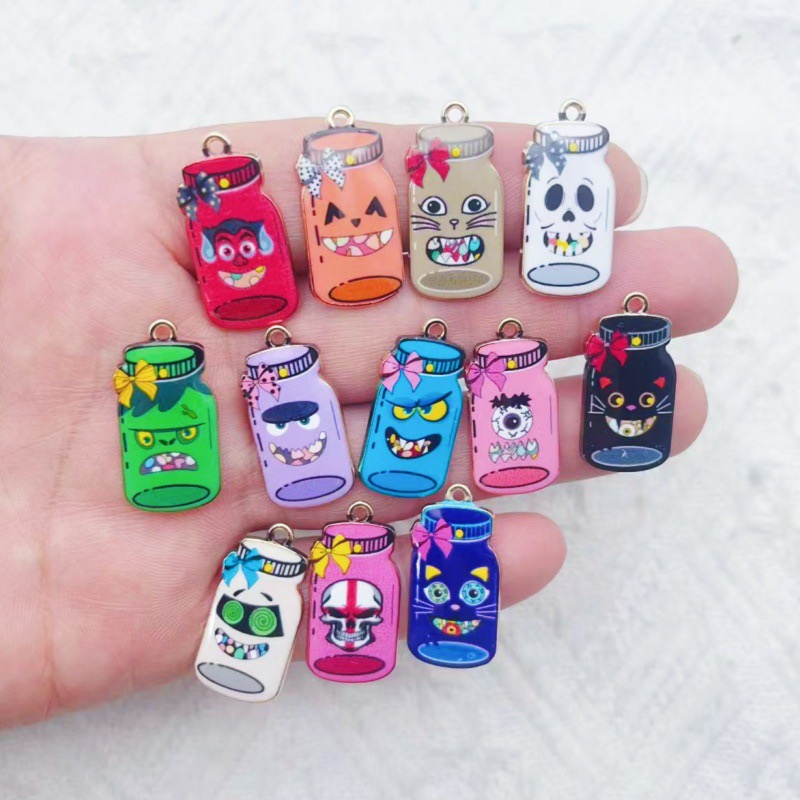 12pcs alloy printed bottle pen - Jewelry Making For Birthday Party 评论和价格