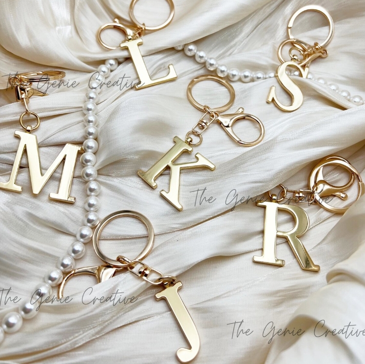 Stainless Steel 3D Initial Key - Lobster Clasp Silver 评论和价格