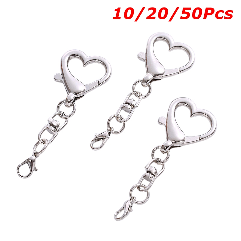 10/20/50Pieces Unique Alloy He - Lobster Clasp Silver 评论和价格