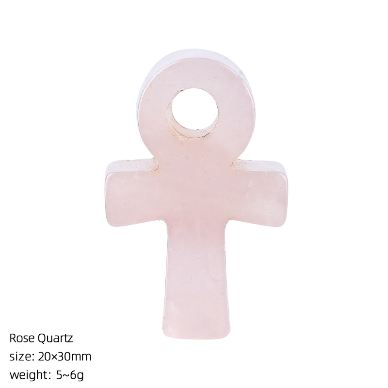 Rose Quartz Ankh Cross Pendant - Jewelry Making Michaels 评论和价格