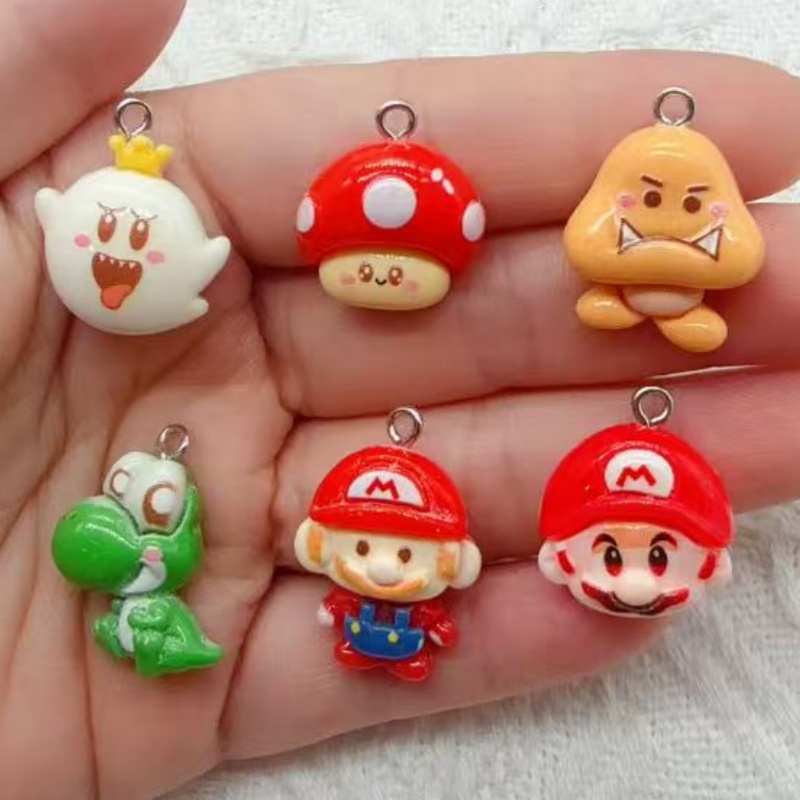10pcs resin cartoon pendant, D - Jewelry Making For Birthday Party 评论和价格