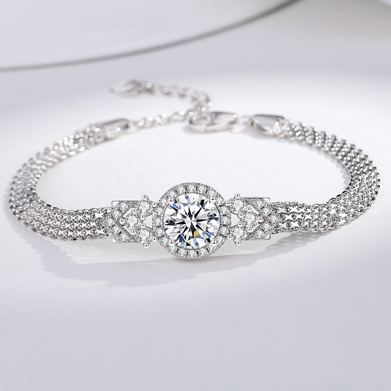 New 2 Carat D Color VVS1 Moiss - Lobster Clasp Silver 评论和价格