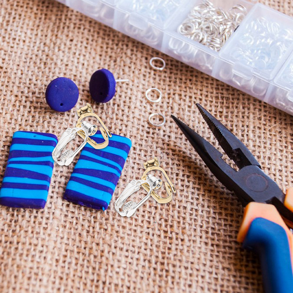 40Pcs Earring Clip Converter N - Jewelry Making For Adults 评论和价格