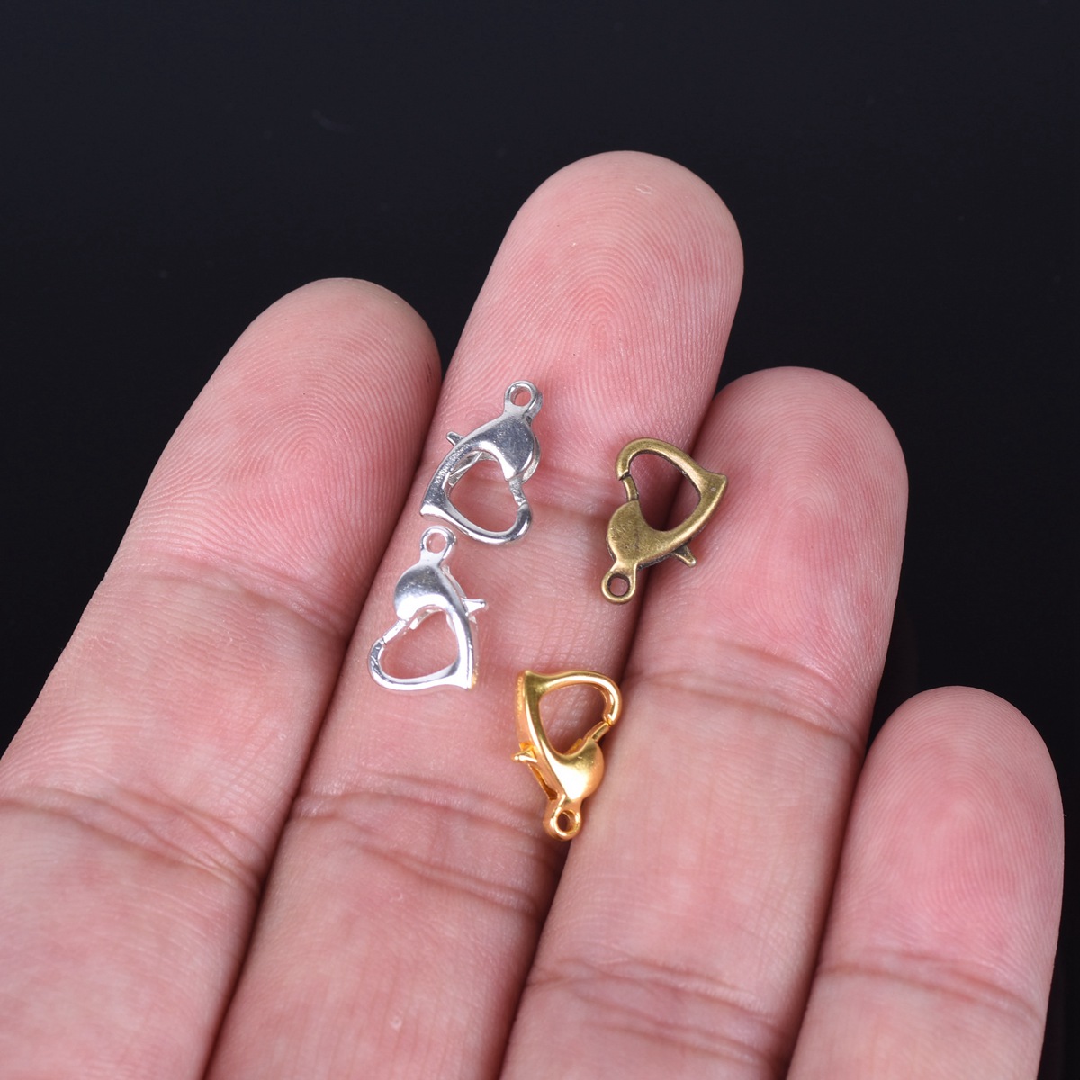 30pcs 12x8mm Gold/Silver/Bronz - Lobster Clasp Silver 评论和价格