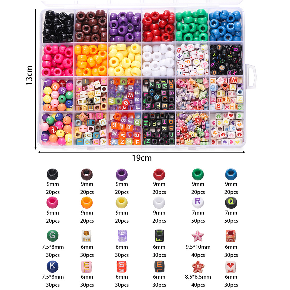 1 Box Colorful Acrylic Pony Be - Jewelry Making For Birthday Party 评论和价格