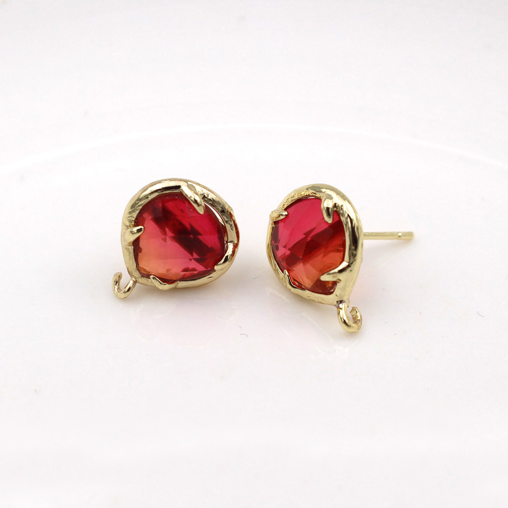 10pair Heart Shape Blue Red Cr - Jewelry Making Dubai 评论和价格