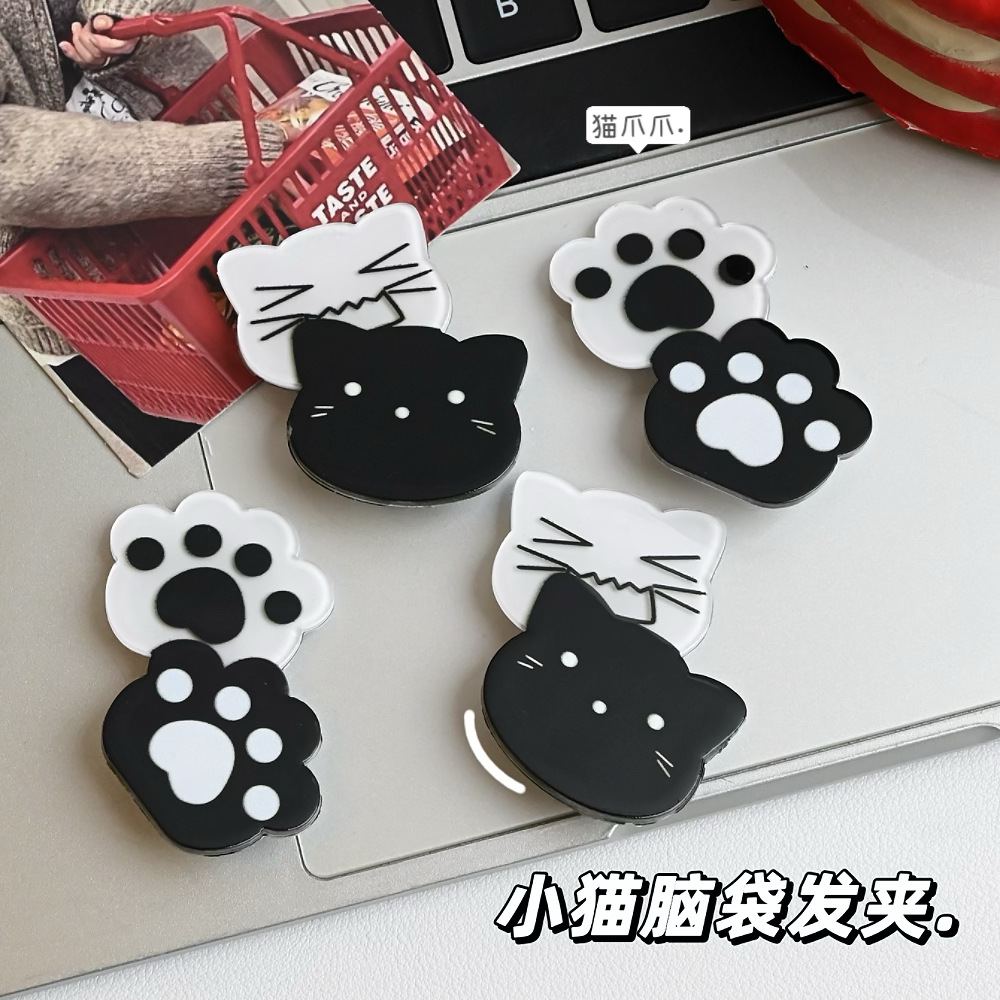 Kawaii Y2K Cat Hair Pins Black - Jewelry Making For Kids 评论和价格